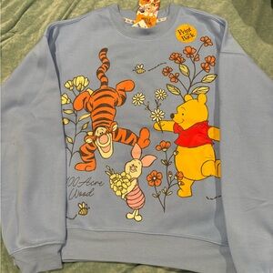 Disney Winnie the Pooh & Friends Blue Sweater - NWT!!